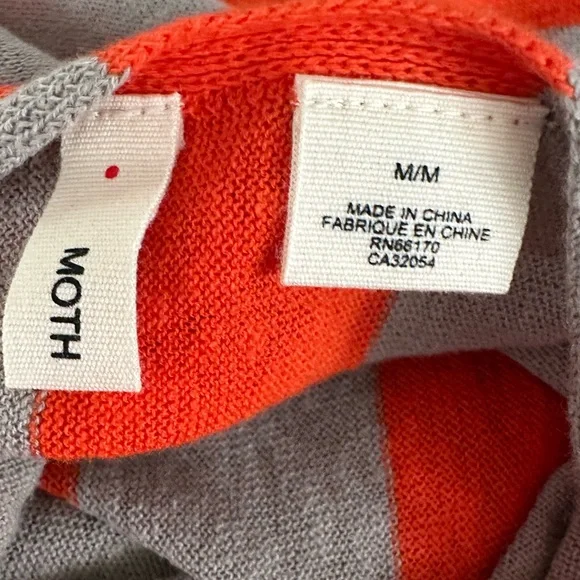 Anthropologie Moth Asymmetrical Drapey Sweater Top Dolman Sleeves Medium - Picture 6 of 11